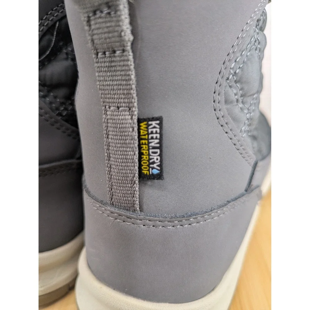 KEEN Terradora‎ II Waterproof Boots Women's 10.5 Gray Quilted Winter Thermal -25